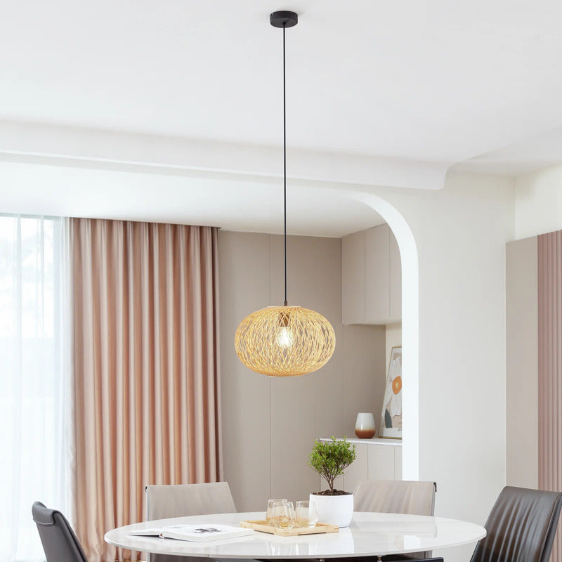 Lindby Pendelleuchte Hängeleuchte Solvira LED Lampe dimmbar braun schwarz Ø35cm - 4251911760460