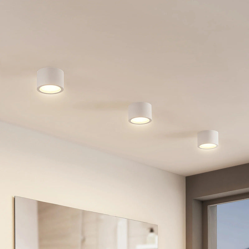 Arcchio Downlight Nieva GX53 LED dimmbar Einbaustrahler Lampe weiß Ø10cm IP44 - 4251096593310