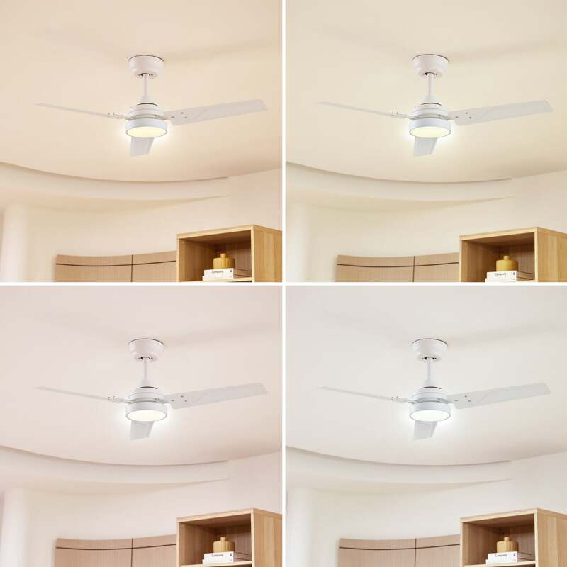 Lindby LED-Deckenventilator Aerallo weiß CCT leise 105 cm 18 W Fernbedienung - 4251911779899