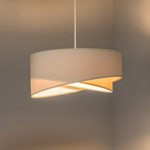 B-Ware Euluna Pendelleuchte Vivien zweifarbig beige/weiß Pendelleuchte Deckenlampe L637