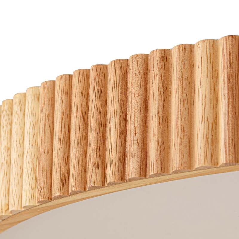 Lindby LED-Deckenleuchte Velua 50 cm dimmbar CCT Holz weiß 3600 lm - 4255830903649