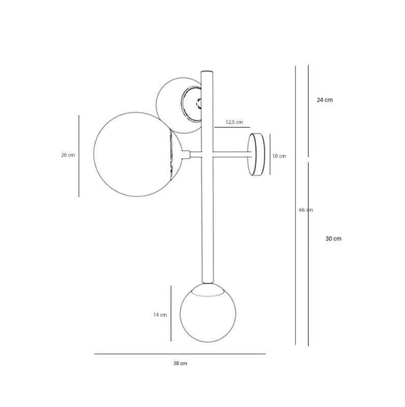 Wandleuchte Joel Wandlampe Wandlicht Leuchte Lampe LED messing/weiß dreiflammig - 5904798654467
