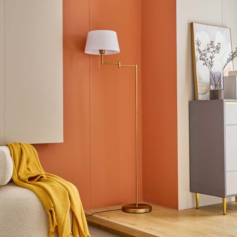 Lindby Ismene Stehleuchte Lampe Stehlampe Arm schwenkbar Wohnzimmer Beleuchtung - 4251911771282