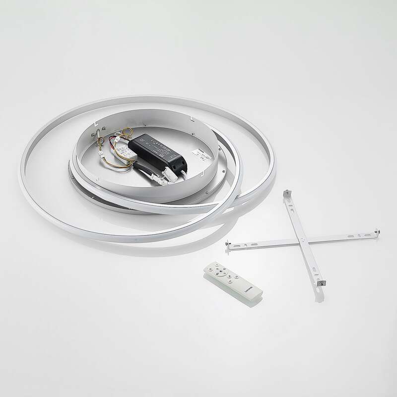 Lucande Deckenlampe Deckenleuchte Noud LED Lampe dimmbar silber Ø40cm - 4251096597660