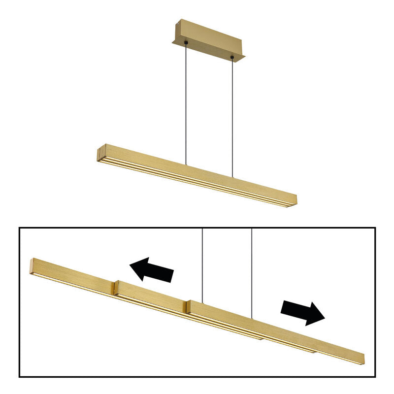 Globo Hängeleuchte Pendelleuchte LED ETHAN altmessing 150cm CCT höhenverstellbar - 9007371465248