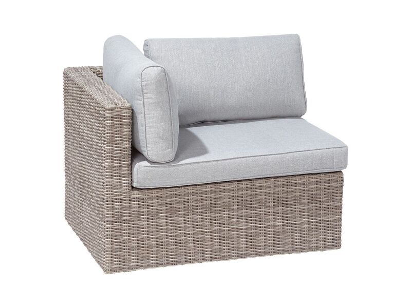 Lounge-Set Olea 5-teilig Polyrattan Sand Ecklounge Sitzgruppe Sonneninsel Garten - 4007873338434