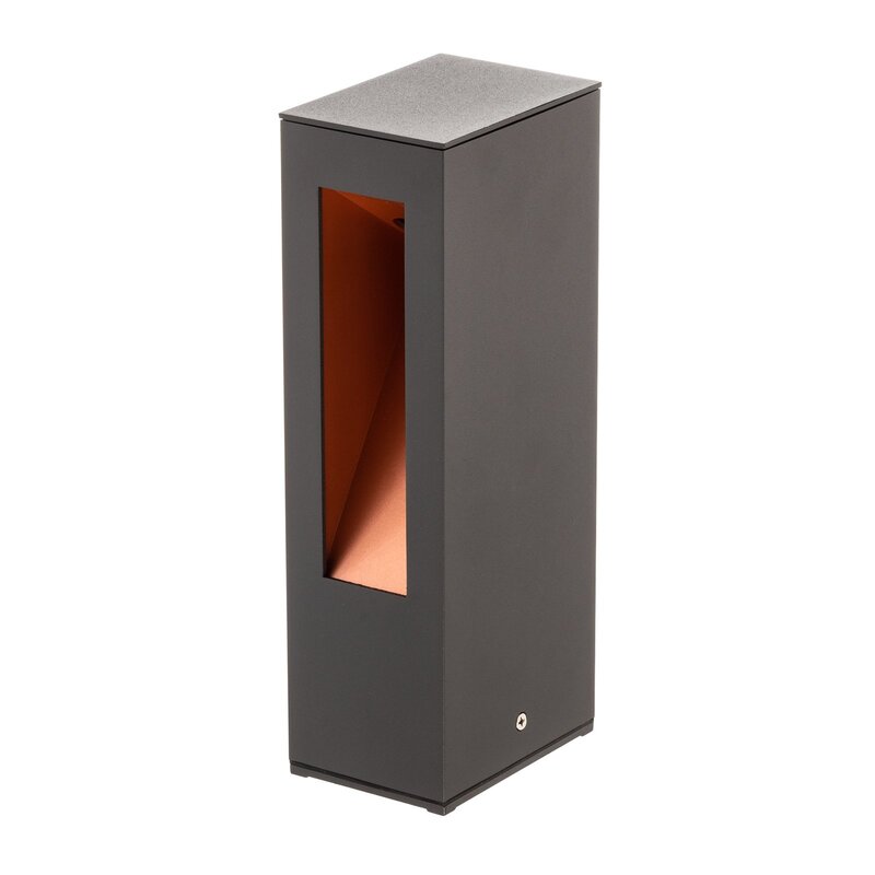 Lucande Sockelleuchte Wegeleuchte LED Aluminium grafitgrau gold matt warmweiß - 6291105701921