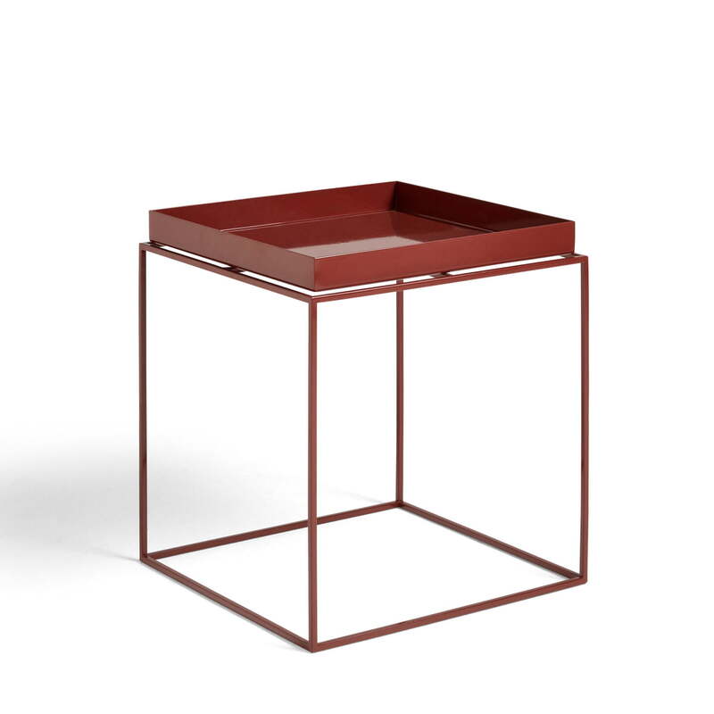 Hay Tray Table 40x40 cm chocolate glänzend Braun Tisch Nachttisch Beistelltisch - 5710441282754