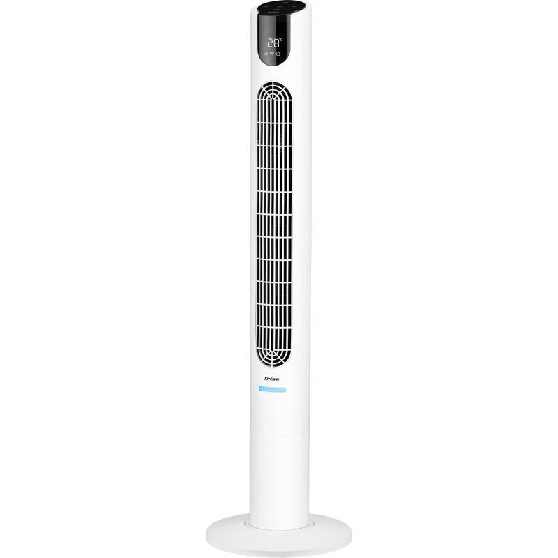 Trisa Turmventilator Ventilator 28W Oszillierend Fernbedienung Weiß Schwarz - 7640306327826