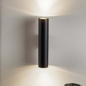 B-Ware Wandleuchte Tube up/down schwarz LED Wandlampe dimmbar Stahl 30cm 2x40W IP20