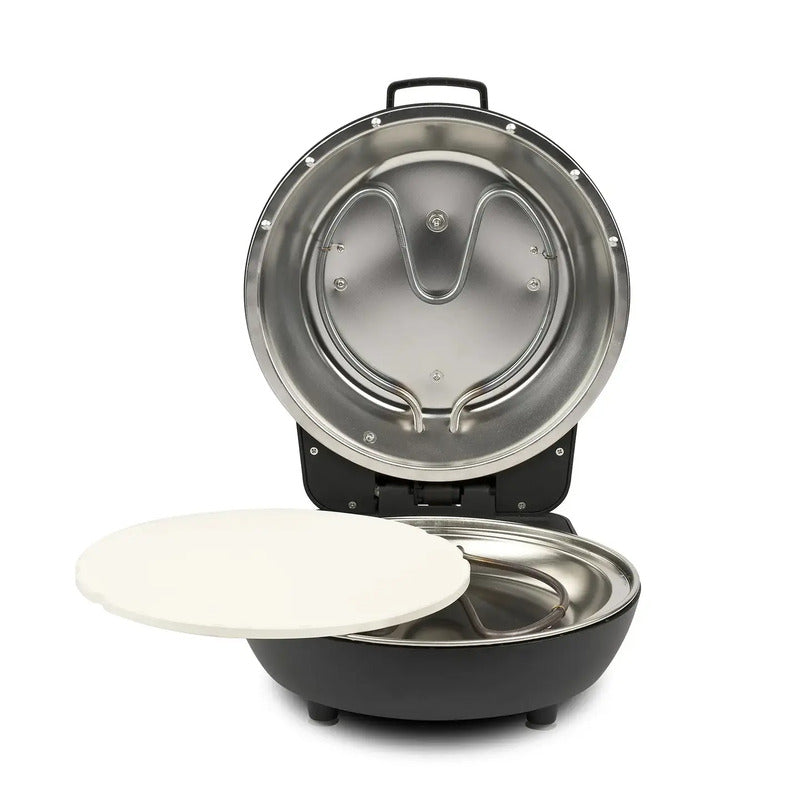 G3Ferrari Pizzaofen Pummarola 1200W Schwarz Silber 28cm 420°C einfach Pizzastein - 8055176403027