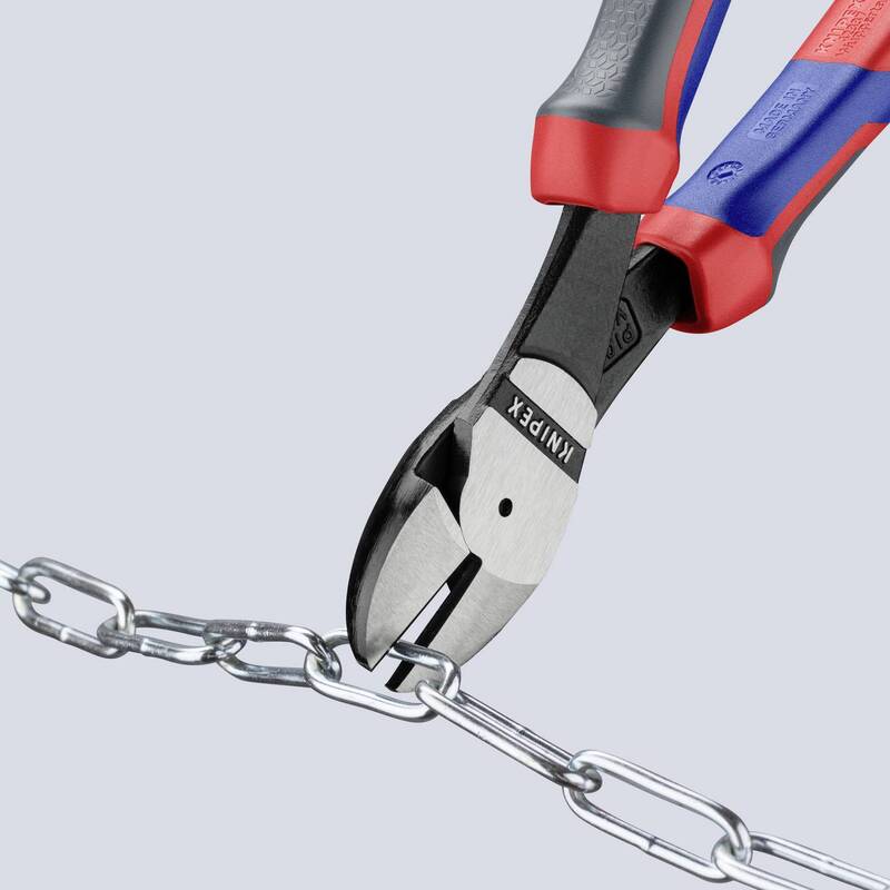 Knipex Kraft-Seitenschneider 74 02 200 Zange mit Facette 200mm Werkstatt Stahl - 4003773018360