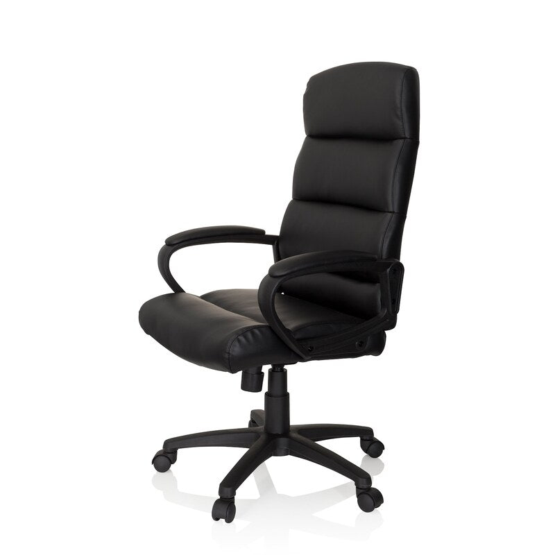hjh OFFICE Bürostuhl Chefsessel FUTURA 100 Kunstleder schwarz ergonomisch 110kg - 4251084676155