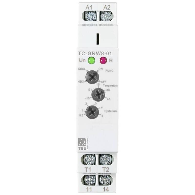 TRU COMPONENTS Temperaturregler Thermostat Heizen Kühlen Hutschiene TCGRW801 - 4064161293400
