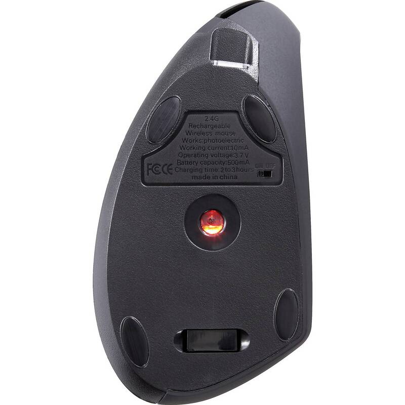 Renkforce Computermaus Ergonomisch RF-WM-322 Funk Optisch Schwarz 5 Tasten - 4064161039602