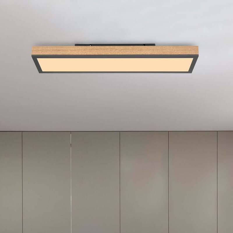 LED-Deckenleuchte Doro 60 cm Eiche MDF 18 W 1920 lm warmweiß Globo - 9007371417780