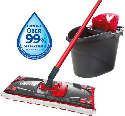 Vileda UltraMat Komplett Bodenwischerset Haushaltsreinigung Eimer Wischer Mop - 4023103143876