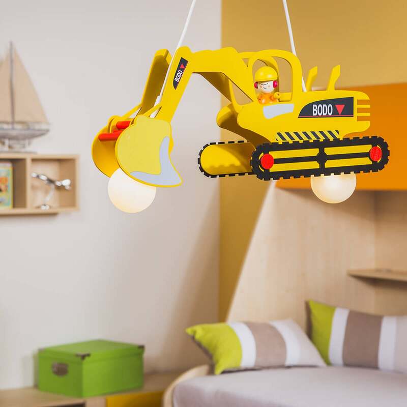 ELOBRA Hängeleuchte Bodo Baggerform LED Pendelleuchte Lampe dimmbar gelb schwarz - 4019698128428