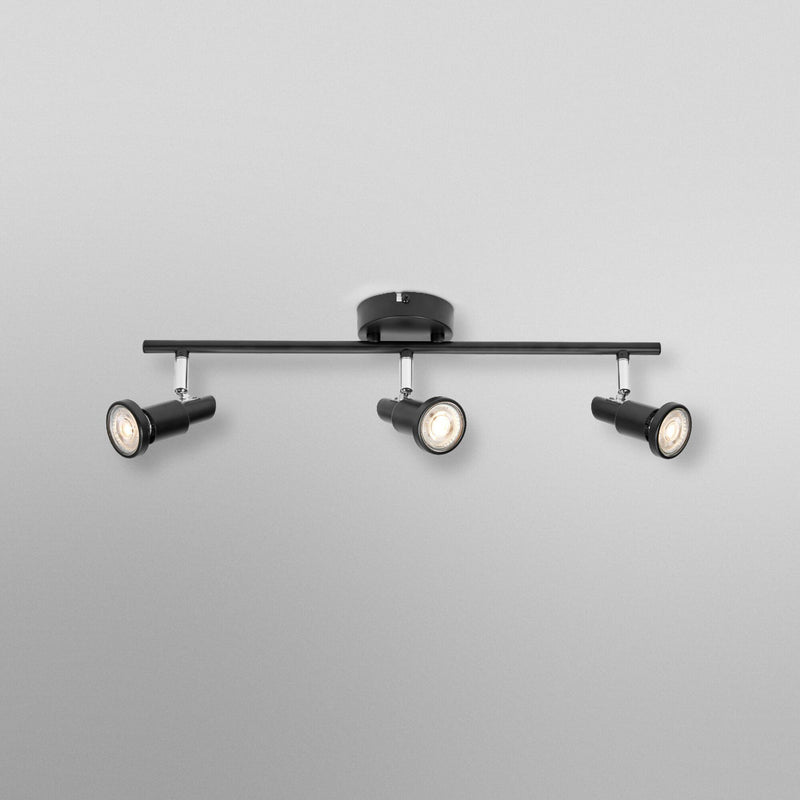 OSRAM Deckenstrahler 3-flg dimmbar GU10 LED schwarz Metall Lampe 48,6x9cm - 4099854474439