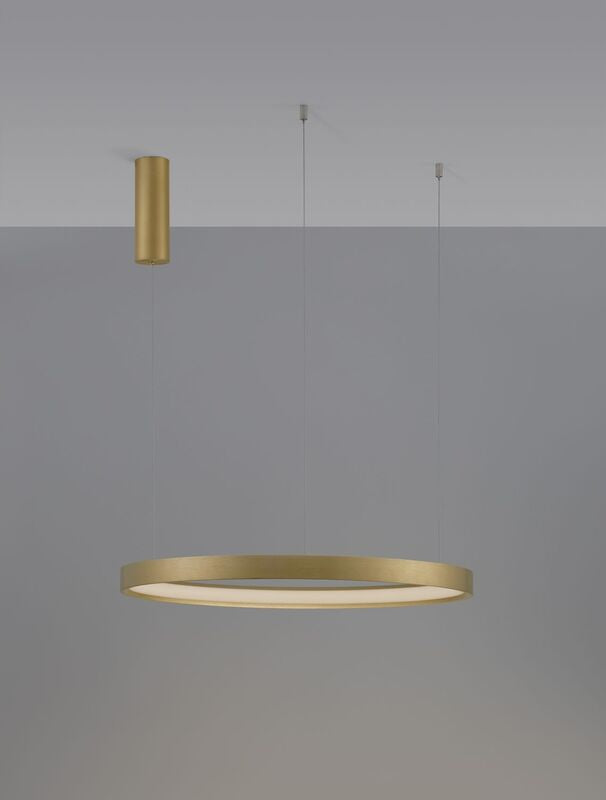 Nova Luce Pendelleuchte Hängeleuchte PERRINE LED Gold Warmweiß dimmbar 150x60 cm - 5212017438447