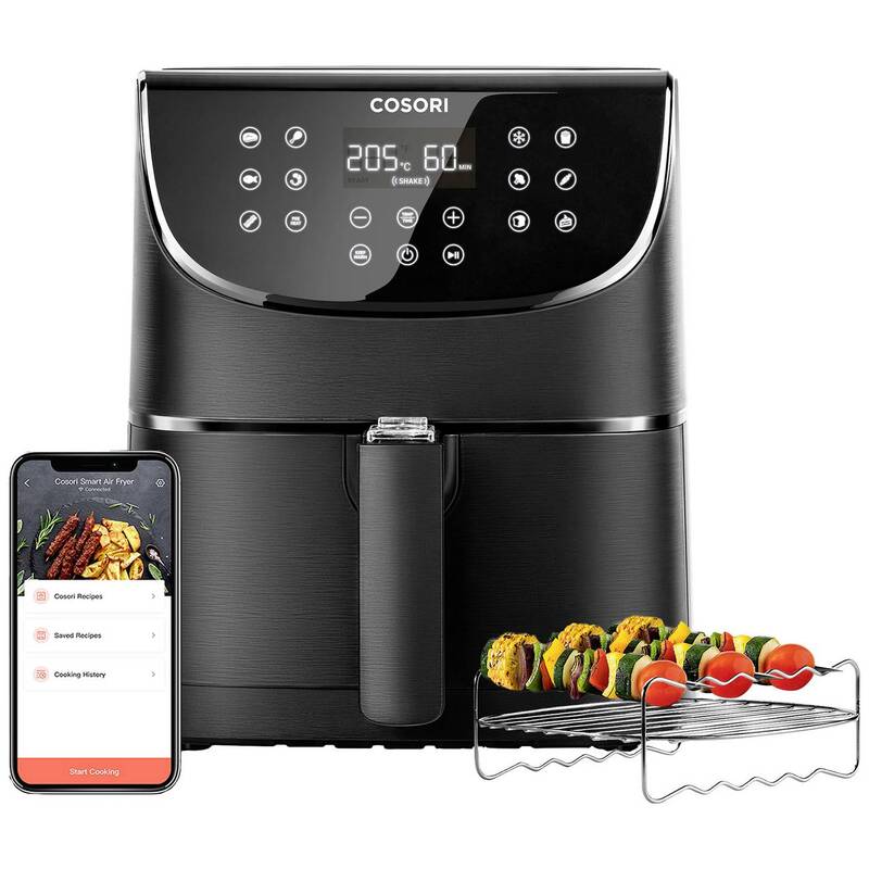 Cosori Heißluft-Fritteuse Airfryer App steuerbar Schwarz Smart Touchdisplay 5,5L - 0810043370066