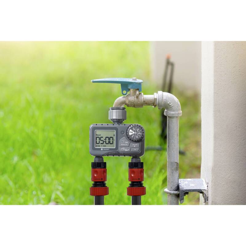 Toolcraft Bewässerungssteuerung Duo Gartenbewässerung digital 1-239min IPX4 - 4064161188058