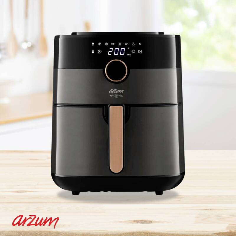 arzum Heißluftfritteuse Airfryer Fritteuse 6l 1750W Display Timer Schwarz - 8693184917350