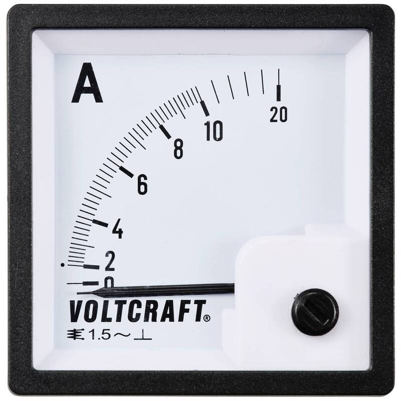 Voltcraft Analoges Einbaumessgerät AM-72X72/10A 10A Dreheisen CAT III 72x72mm - 4016138786118