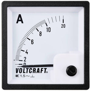 B-Ware Voltcraft Analoges Einbaumessgerät AM-72X72/10A 10A Dreheisen CAT III 72x72mm