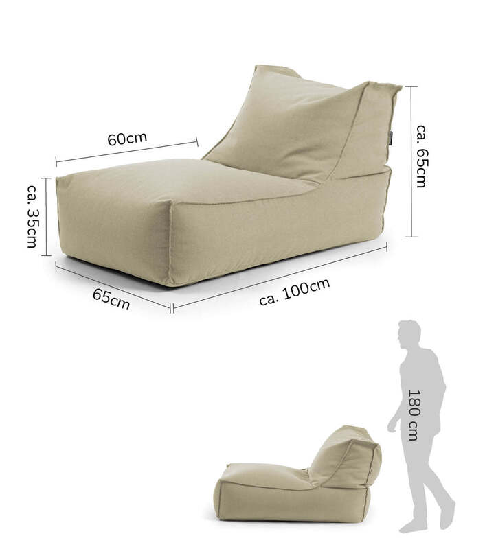 Mokebo Outdoor Sitzsack Der Sundowner wasserfest pflegeleicht Natur 65x100x65 cm - 4262436124422