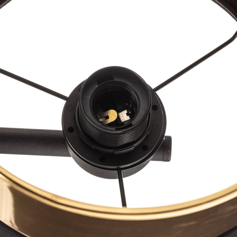 Euluna Wandleuchte Wandlampe Hilton Leuchte schwarz gold Textil Metall Innenr896 - 5901780543440