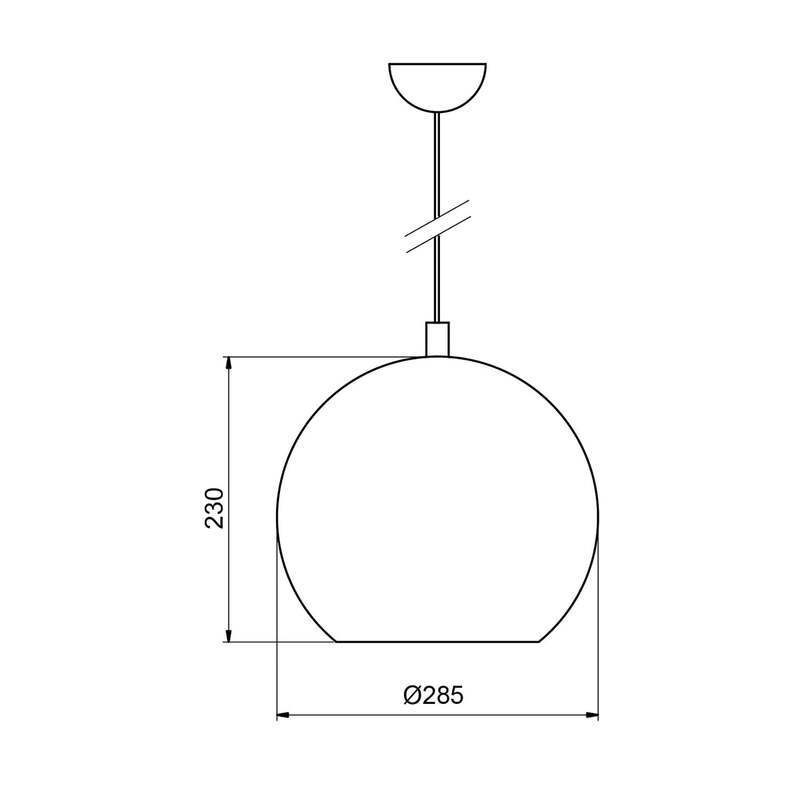 Aluminor Hängeleuchte Bulle chrom Deckenlampe Pendelleuchte Deckenleuchte E27 - 3131130356860