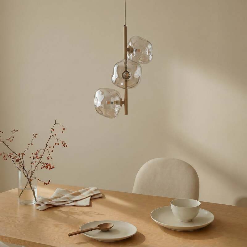 TK Lighting Hängeleuchte Lava 3-flammig LED Pendelleuchte dimmbar cognac Ø29cm - 5906135111077