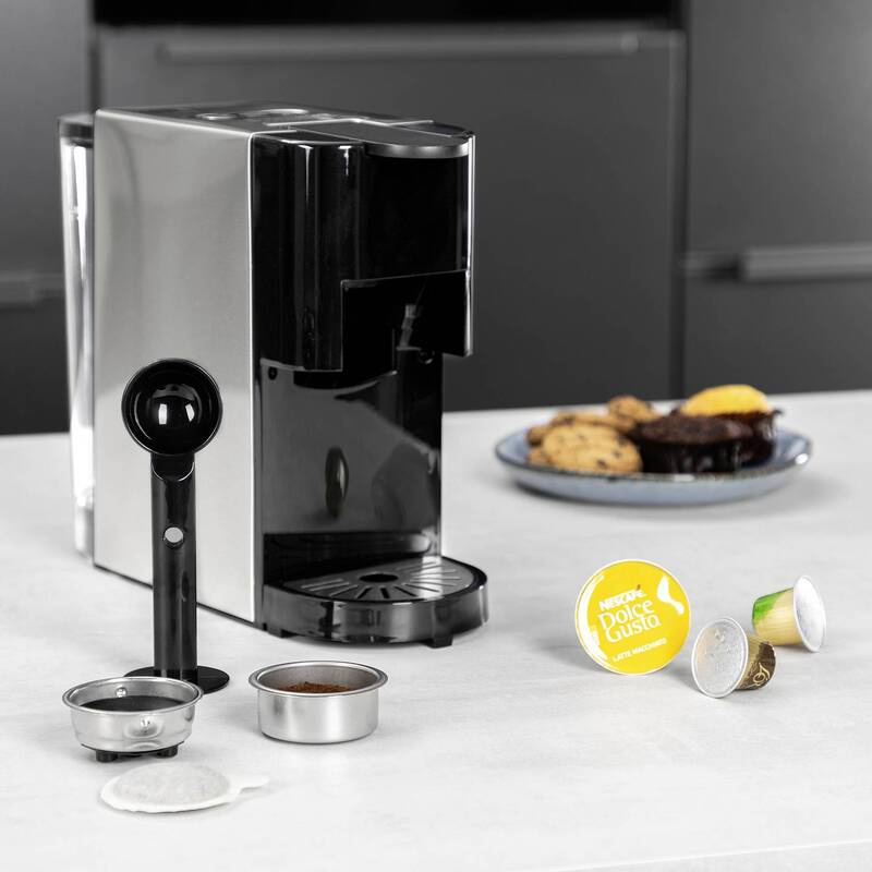 Princess Kapselmaschine Kaffeemaschine E.S.E. Pad kompatibel Schwarz Silber 0,8l - 8713016109262