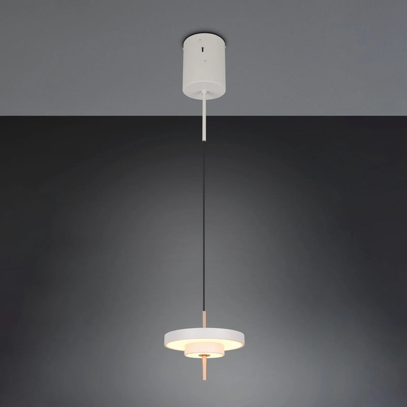 Trio Lighting Pendelleuchte Hängelampe LED Leuchte hellgrau Metall CCT dimmbar - 4017807655933