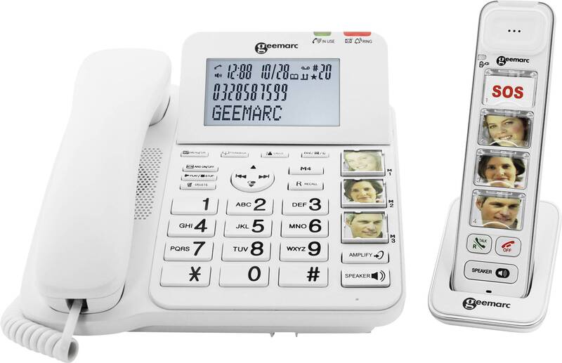 Geemarc Schnurgebundenes Seniorentelefon AMPLIDECT COMBI-PHOTO 295 2 STÜCK - 3521350009019