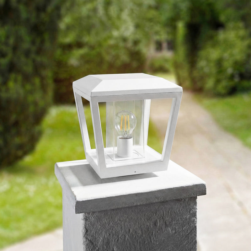 Lucande Sockelleuchte Dunia LED Gartenlampe Außenleuchte dimmbar weiß IP54 24cm - 4251911798074