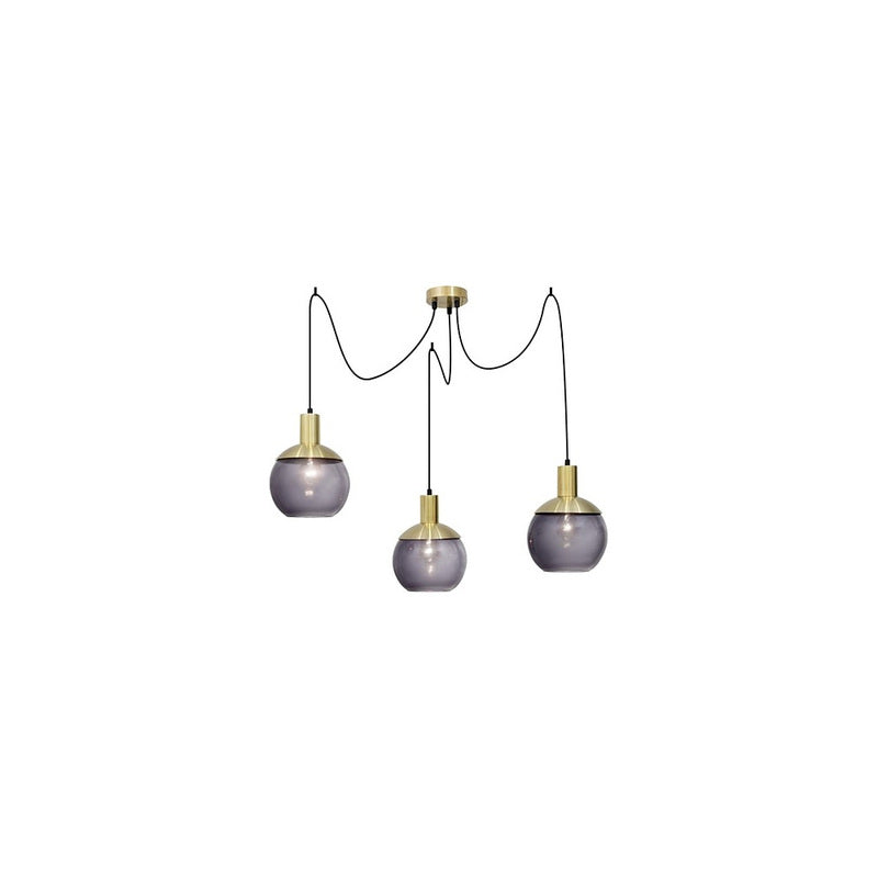 Nova Luce Pendelleuchte Hängelampe Odessa Kugeln Rauchglas LED SIEHE TEXT/F589 - 5212017414113