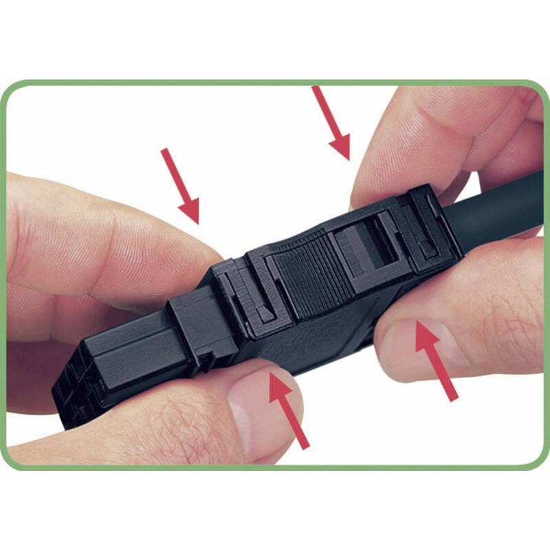 WAGO Netz-Steckverbinder WINSTA MINI Buchse 2 + PE 16 A Zugfeder schwarz  186 St. - 4045454233099
