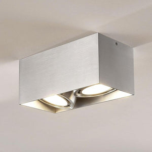 B-Ware Arcchio LED-Downlight Deckenlampe Deckenlampe Rosalie dimmbar eckig 2-fl. alu