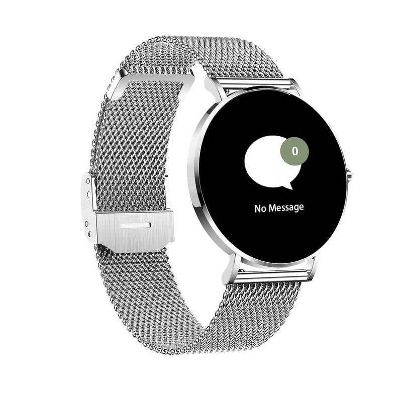 XCOAST Smartwatch SIONA 2 Fitnessuhr Anruf Benachrichtigung Topas Silver 42mm - 4260449576696