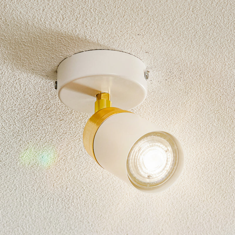 Reno Deckenspot Deckenstrahler Spot Lampe Leuchte weiß gold einflammig - 5907565951547