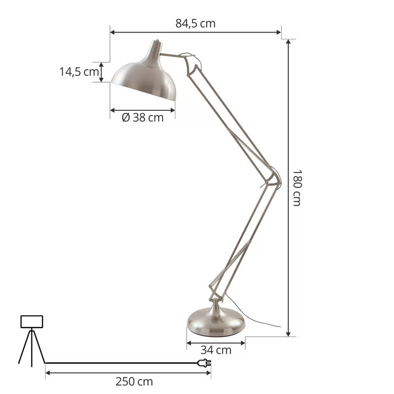 Lindby Stehleuchte Leia Schirm Stehlampe Lampe Leselampe Wohnzimmerleuchte 38 - 4251911772784