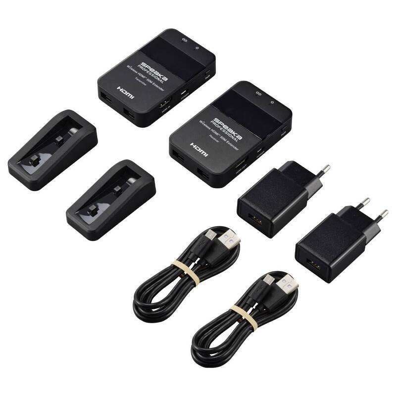 SpeaKa Professional SP-HDE-320 HDMI-Funkübertragung 50 m 5 GHz 1920 x 1080 Pixel - 4064161328041