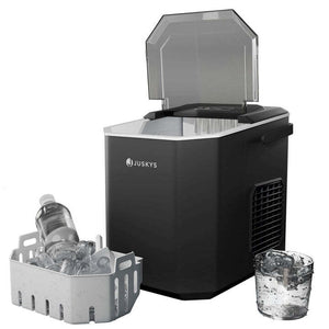 B-Ware Eiswürfelmaschine IceOracle Selbstreinigung 12kg Eis pro Tag 2 Größen schwarz
