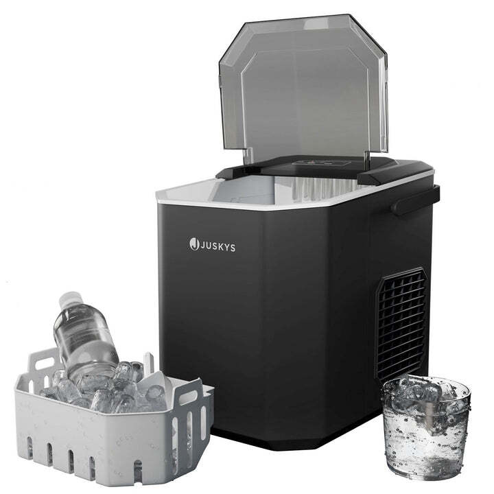 Eiswürfelmaschine IceOracle Selbstreinigung 12kg Eis pro Tag 2 Größen schwarz - 4262437182162