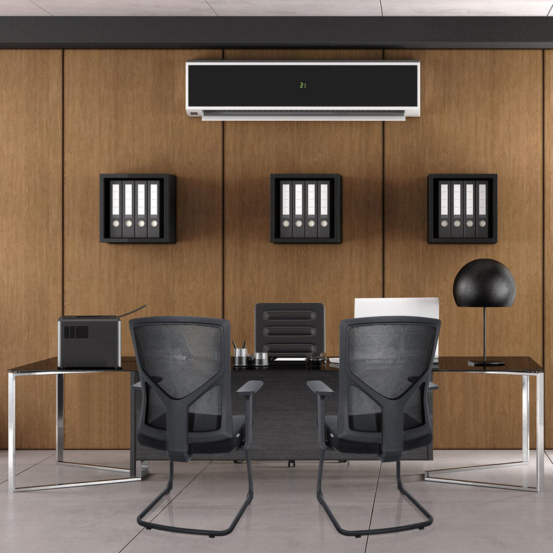 hjh OFFICE Besucherstuhl Konferenzstuhl Stuhl schwarz Armlehne BRETON - 4064323014690
