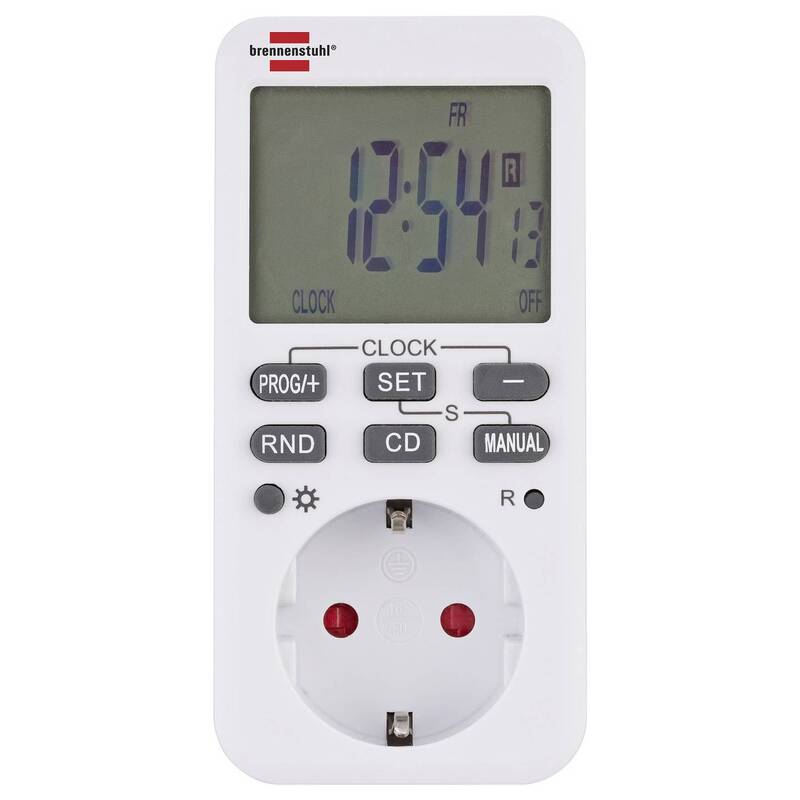 Brennenstuhl Zeitschaltuhr digital Wochenprogramm 3600W IP20 Countdown-Funktion - 4007123665303