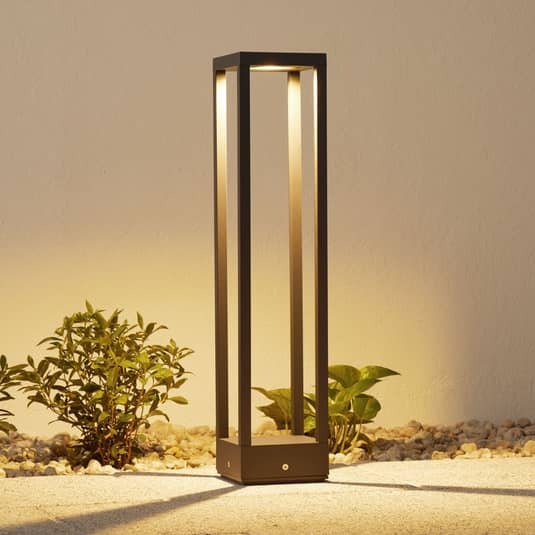 Lucande Wegeleuchte Gartenlampe Carlota LED Pollerleuchte anthrazit 65cm IP65 - 4251096558579