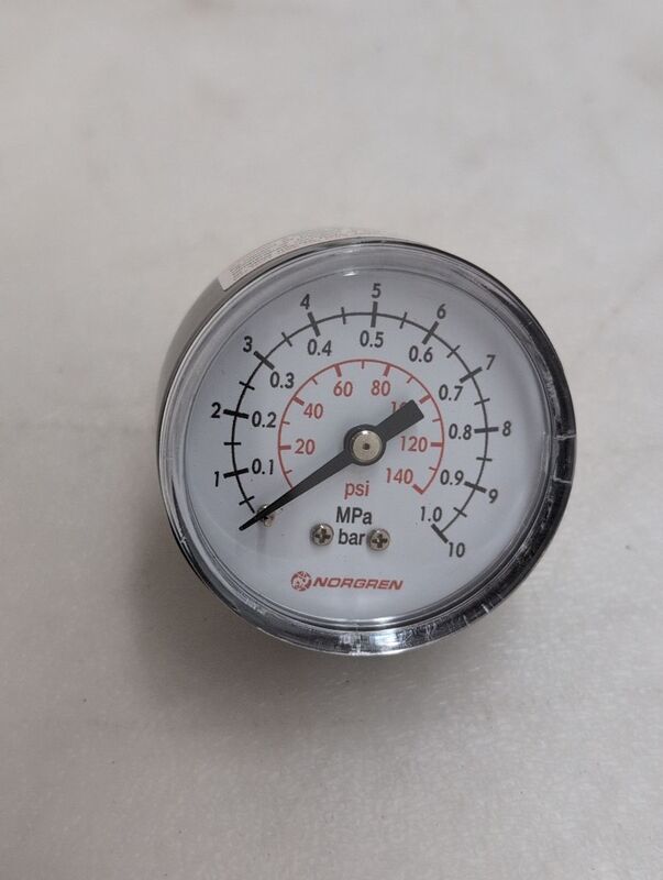 IMI NORGREN Manometer Druckluft 0 bis 10 bar Außengewinde R1/8 Ø50mm 1 St. - 4016138192728